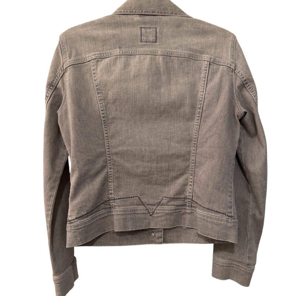 Hugo Boss Orange Mens Grey Denim Trucker Jacket Stretch Slim Fit Size M - Picture 2 of 13